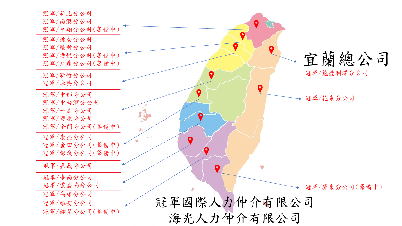 冠軍人力集團事業版圖